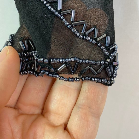 JMD Sheer Beaded Cardigan Evening Cocktail Wedding Holiday - Picture 9 of 9